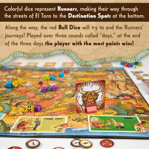 Calliope Games Running with the Bulls Dice and Board Game