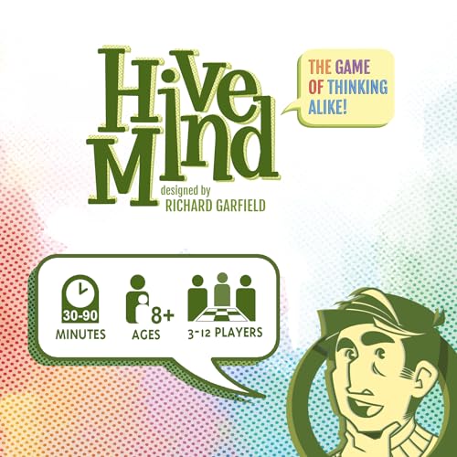 Hive Mind by Calliope Games - Family Fun - How Well Do You Think Alike - Enjoy Improved Game Play, with Family, Relatives, and Friends Indoor, Outdoor, Or Anywhere for 3 + Players Ages 8+