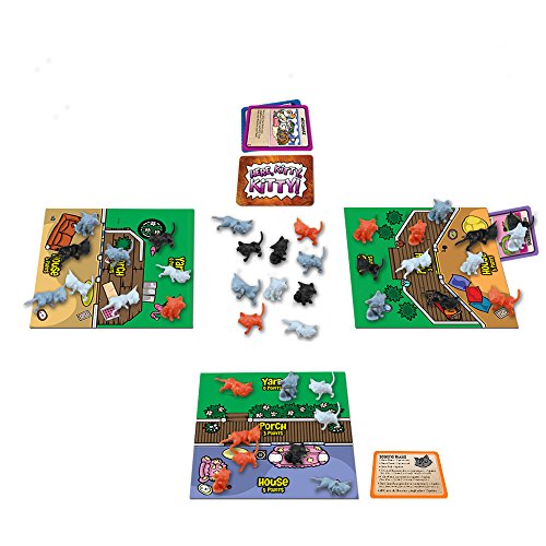 Here, Kitty, Kitty Board Game – Collect Cats and Score Big with 3-6 Players Ages 8+ – Witty Tabletop Cat Card Games for Casual Game Nights – Family Card Games for Adults and Kids by Fireside Games