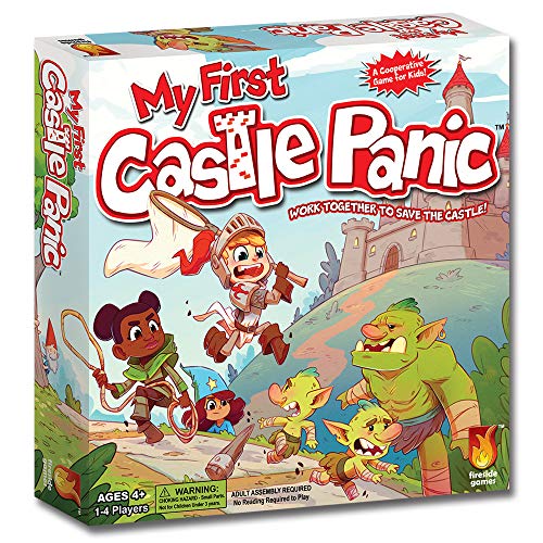 Fireside Games My First Castle Panic Game – Fantasy Strategy Board Games for Kids 4-6 & 6-8 – 1-4 Players, No Reading Needed, 20 Min. Cooperative Games for Preschoolers – Kids Board Games Ages 4-8